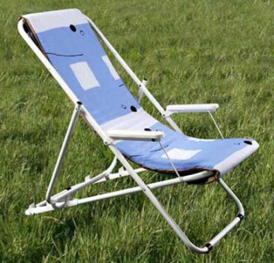 Шезлонг «Адлер-2М» С 735-13 с мягким матрацем